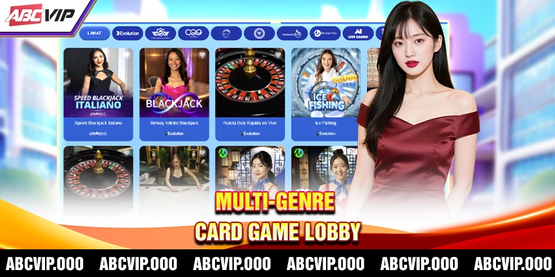 Multi-genre card game lobby